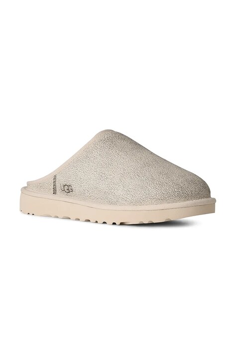 UGG kapcie męskie skórzane M Classic Slip-On Crackle beżowe 1177750.JSM