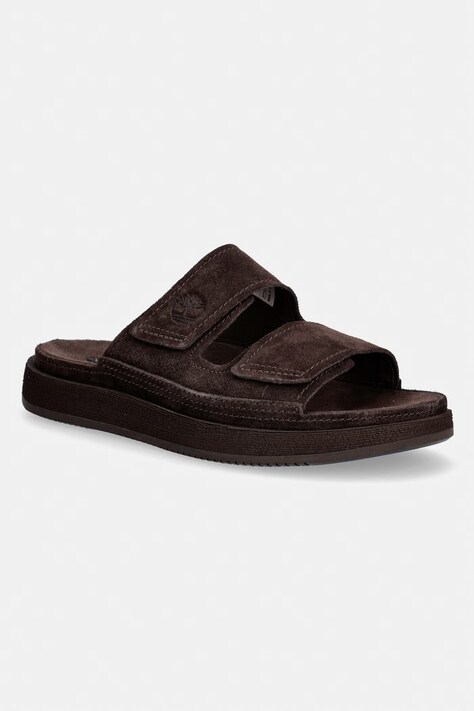 Timberland klapki męskie zamszowe Casco Cove Slide brązowe TB0A2755EIV1