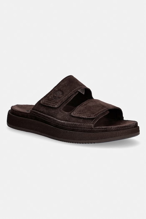 Timberland klapki męskie zamszowe Casco Cove Slide brązowe TB0A2755EIV1