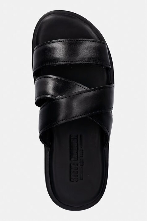 Шкіряні шльопанці Steve Madden Grabba — SS26-KLM04H, чорний — фото 4