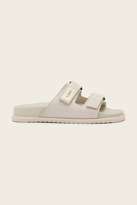AllSaints pánske semišové šľapky Vex Sandal béžové M002FE