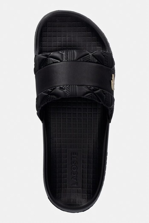 Lacoste klapki męskie Serve Slides Hybrid Monogram Pack czarne 51CMA0027