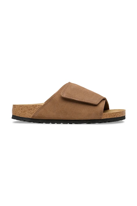 Birkenstock klapki zamszowe Solana męskie kolor brązowy 1031997