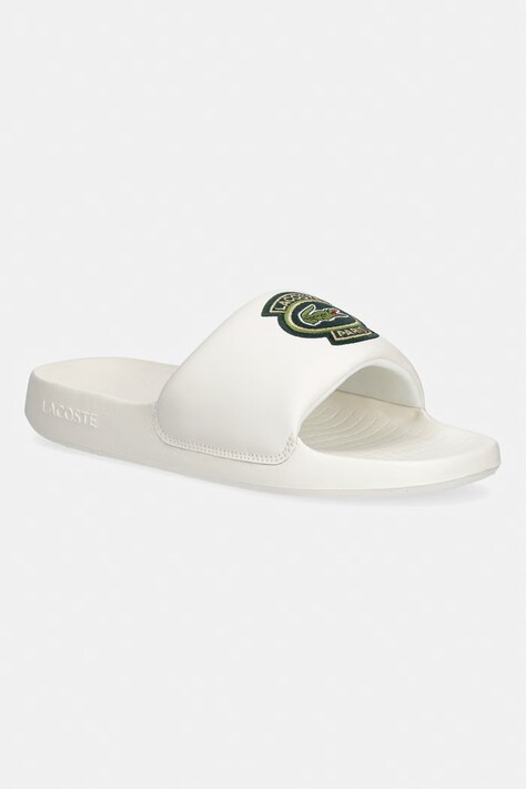 Lacoste klapki z odkrytymi palcami męskie Serve Slide 1.0 beżowe 50CMA0035 1Y5