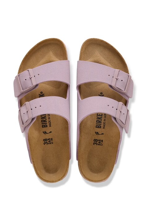 Birkenstock klapki zamszowe Arizona kolor fioletowy 1031479
