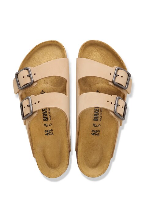 Birkenstock klapki zamszowe Arizona kolor beżowy 1031627
