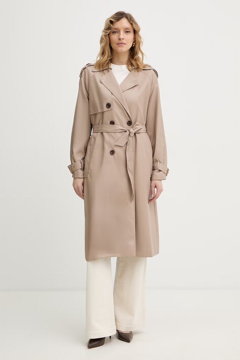 Guess płaszcz BIANKA kolor beżowy W6RL19 WJ590