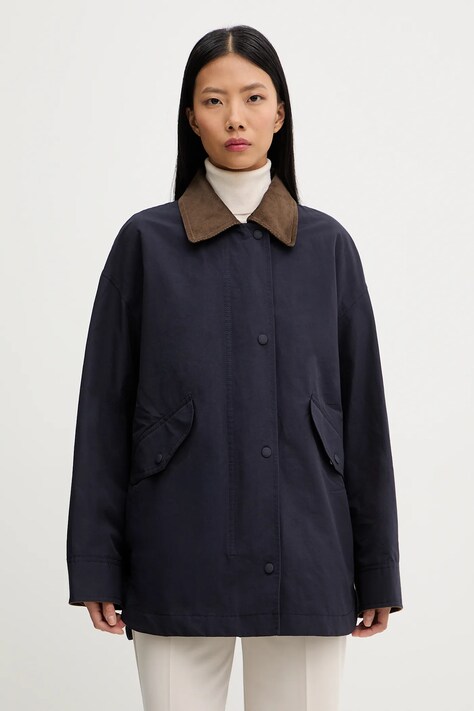 Marc O'Polo kurtka kolor granatowy przejściowa 5000008071