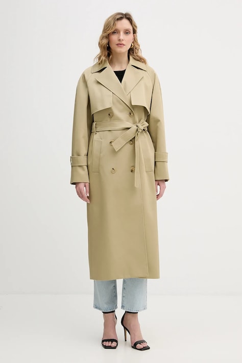 Patrizia Pepe płaszcz bawełniany kolor zielony 8O0234 A689