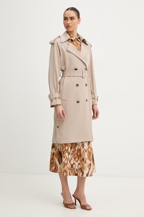 Fracomina trencz kolor beżowy FR26SC7002W45901