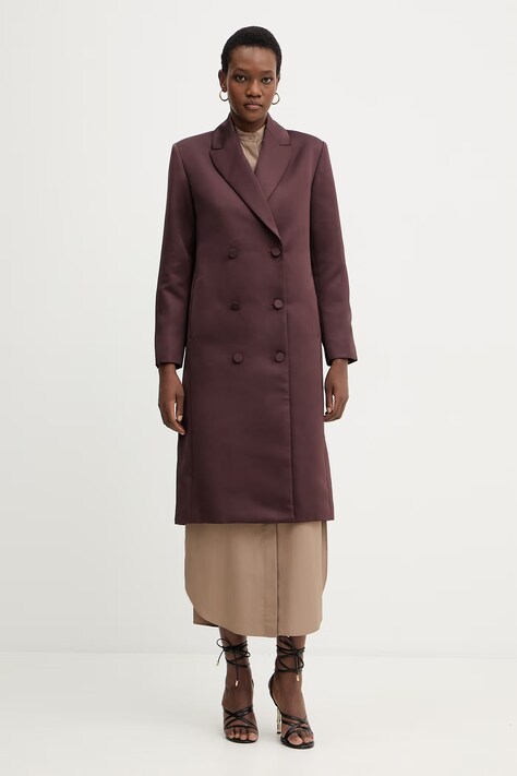 MAX&Co. płaszcz MCOCINEMA kolor bordowy 2616011012200