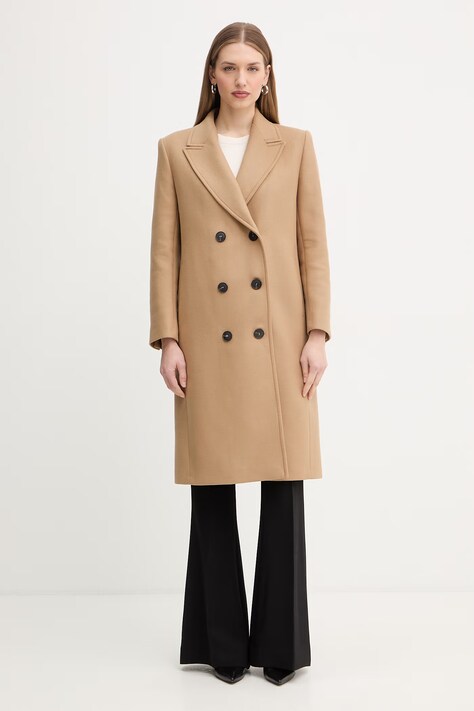 MAX&Co. płaszcz z dodatkiem wełny MCORIDENTE kolor beżowy 2616011041200
