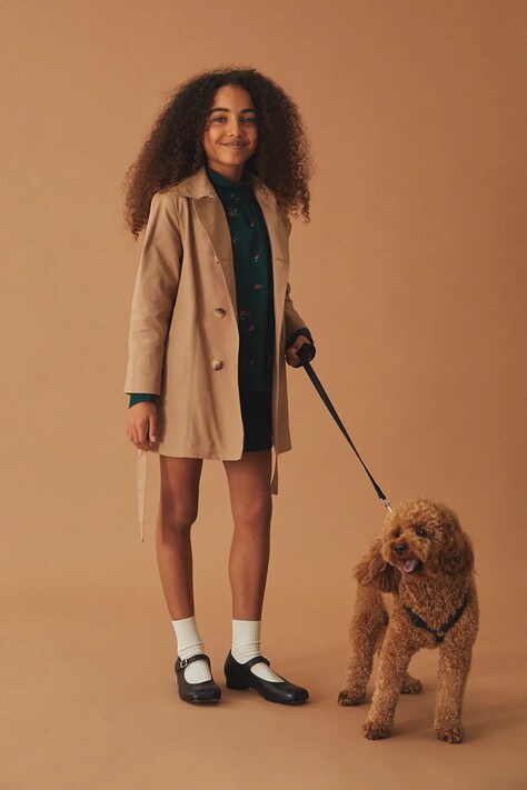 MAX&Co. trencz dziecięcy MAXJ3F JACKET kolor beżowy MX0011