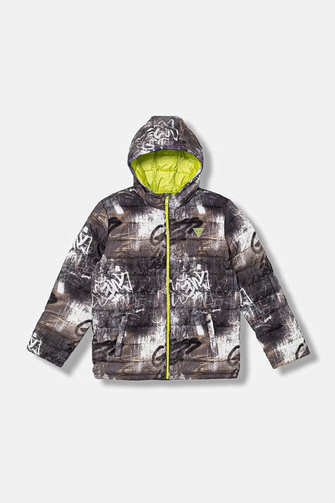 Guess kurtka dziecięca kolor szary L6RL03 WCFM2