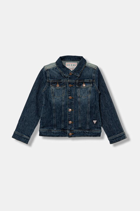 Guess kurtka jeansowa dziecięca kolor niebieski L6RL13 D5FM0