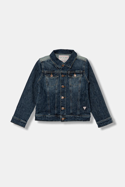 Guess kurtka jeansowa dziecięca kolor niebieski L6RL13 D5FM0