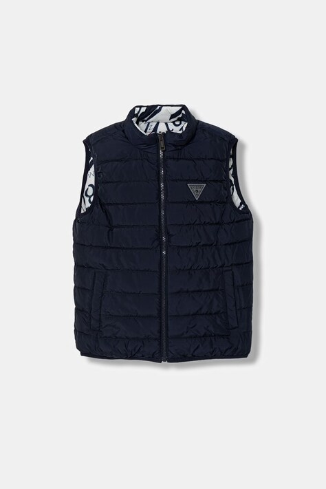 Guess bezrękawnik dwustronny dziecięcy kolor granatowy L6RL15 WCFM2