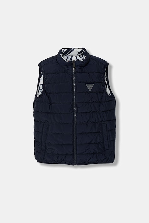 Guess bezrękawnik dwustronny dziecięcy kolor granatowy L6RL15 WCFM2