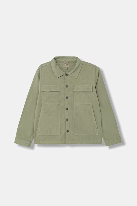 Guess kurtka dziecięca kolor zielony L6RN03 WJ820