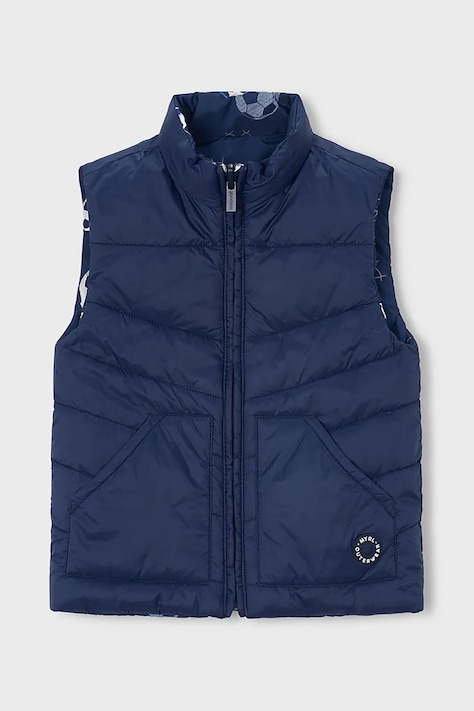 Дитяча двостороння безрукавка Mayoral колір синій 3380