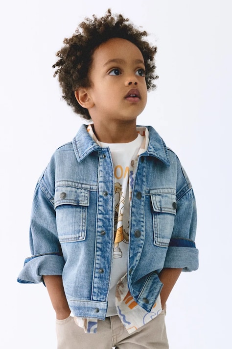 Παιδικό τζιν μπουφάν Mayoral χρώμα: μπλε, 3439