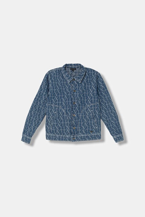 Emporio Armani kurtka jeansowa dziecięca kolor niebieski EB001254 AF24090