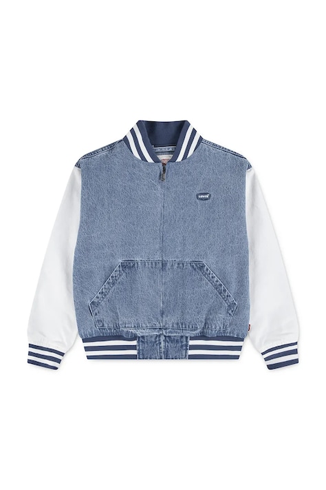 Detská rifľová bunda Levi's DENIM BOMBER JACKET modrá farba, 8EP681