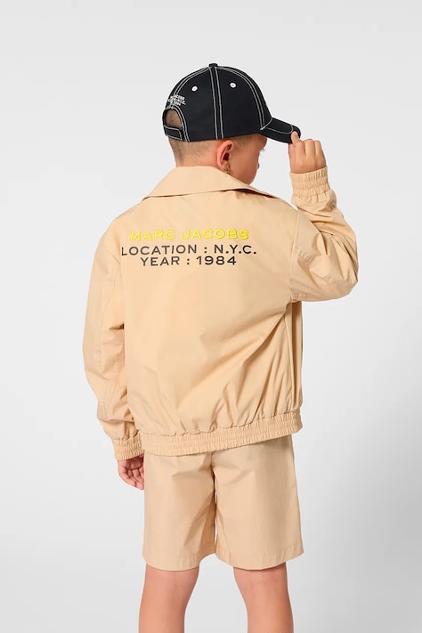 Παιδικό μπουφάν Marc Jacobs χρώμα: μπεζ, W60801
