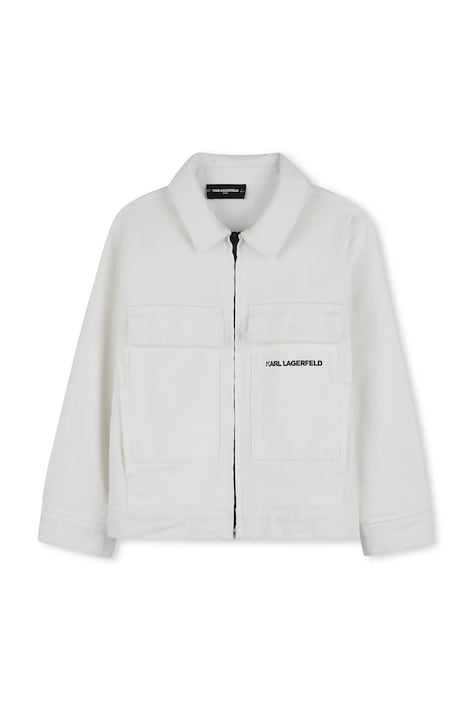 Детская хлопковая куртка Karl Lagerfeld цвет бежевый Z31072