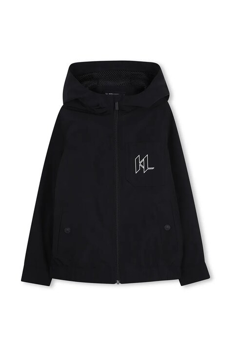 Karl Lagerfeld kurtka dziecięca kolor czarny Z31107