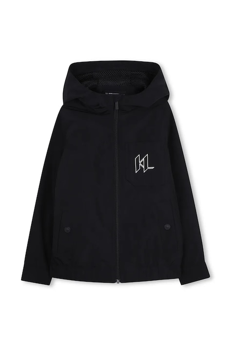 Karl Lagerfeld kurtka dziecięca kolor czarny Z31107