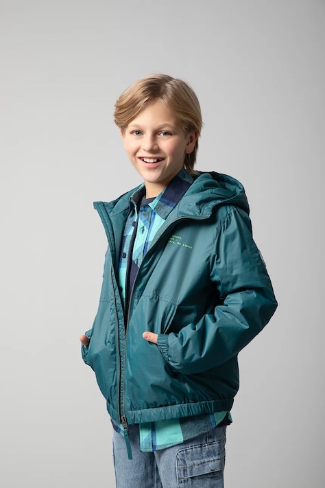 Coccodrillo kurtka przejściowa dziecięca turkusowa OUTERWEAR BOY JUNIOR