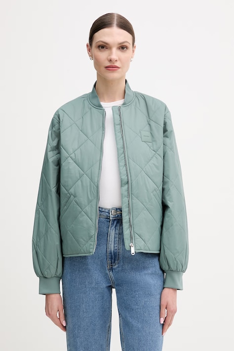 Calvin Klein Jeans kurtka kolor zielony przejściowa LV147E514G