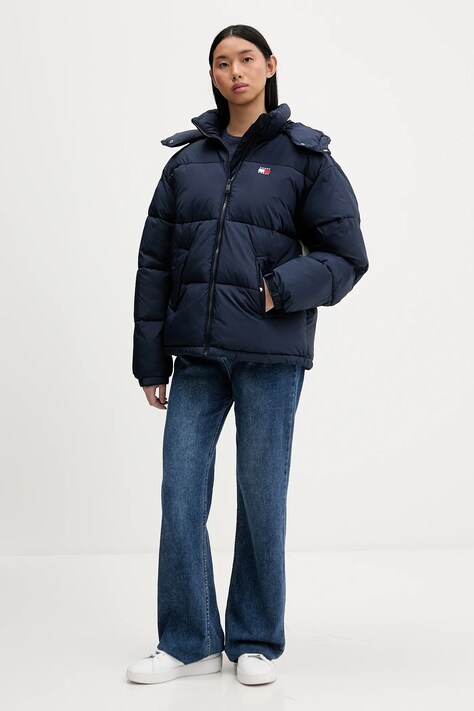 Tommy Jeans kurtka kolor granatowy zimowa DW0DW22041