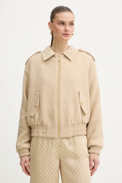 Marciano by Guess kurtka z dodatkiem wełny ROSY kolor beżowy przejściowa 6RGL08 7395A