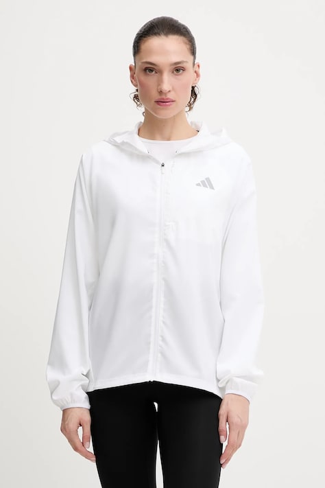 adidas Performance kurtka do biegania Run Essentials kolor biały przejściowa KA0253