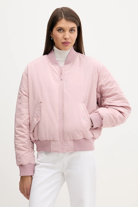 Μπουφάν bomber Hugo Blue χρώμα: ροζ, 50550702