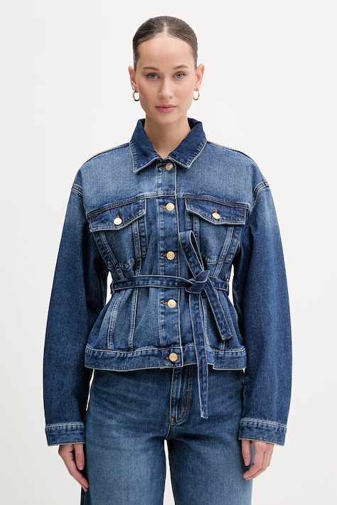 HUGO kurtka jeansowa Gizzie kolor niebieski przejściowa 50553184