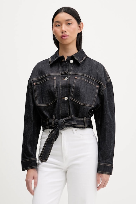 Τζιν μπουφάν HUGO χρώμα: ναυτικό μπλε, 50558837