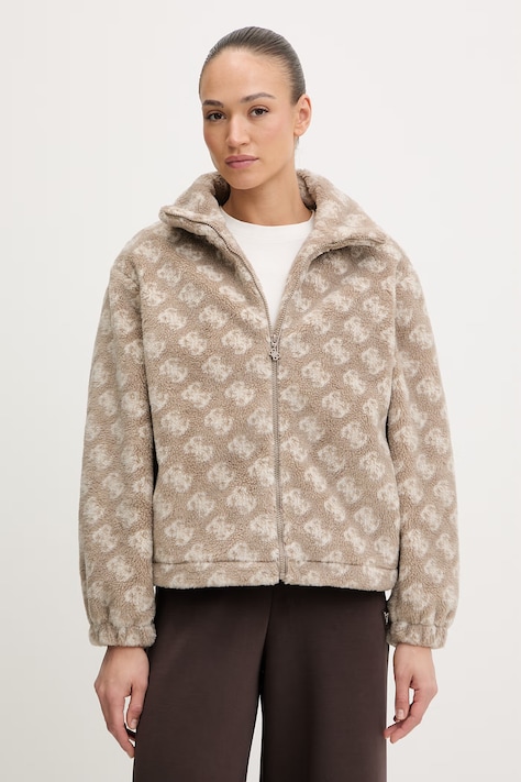 Guess kurtka LOUISE kolor beżowy przejściowa V6RL05 KD882