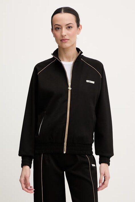 Μπλούζα Guess GEORGIA χρώμα: μαύρο, V6RQ00 KD852