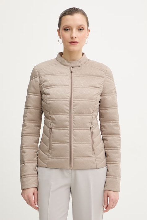 Μπουφάν Guess NEW VONA χρώμα: μπεζ, W6RL02 WJ492
