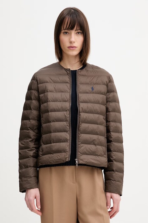 Polo Ralph Lauren kurtka kolor brązowy przejściowa 211A93245