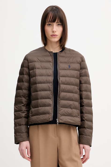 Μπουφάν Polo Ralph Lauren χρώμα: καφέ, 211A93245