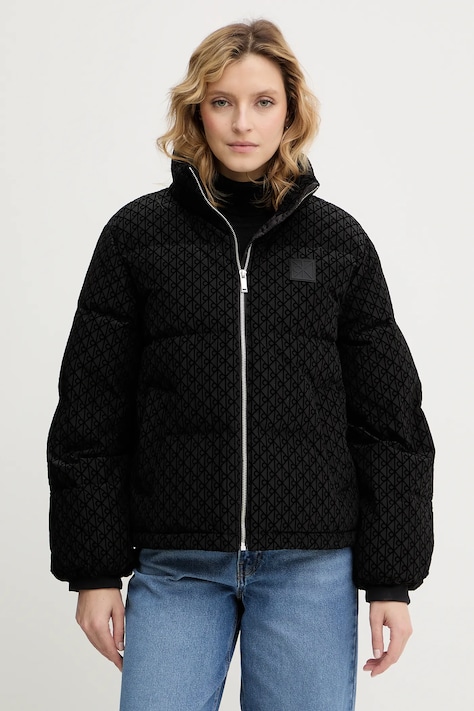 Μπουφάν με επένδυση από πούπουλα Calvin Klein χρώμα: μαύρο, LV044E516G