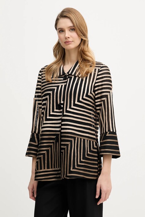 Joseph Ribkoff koszula damska kolor czarny regular z kołnierzykiem klasycznym 261980