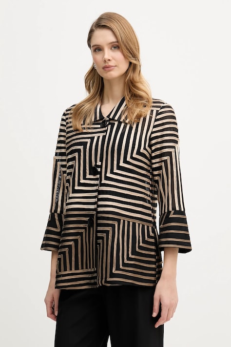 Joseph Ribkoff koszula damska kolor czarny regular z kołnierzykiem klasycznym 261980