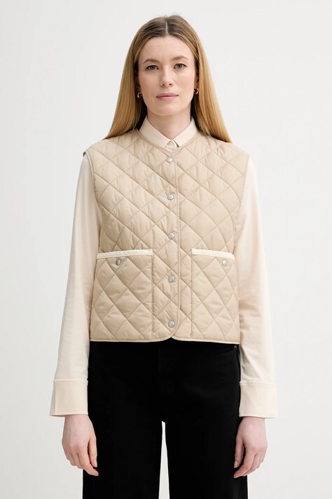 Marc O'Polo bezrękawnik kolor beżowy przejściowy 600111972009