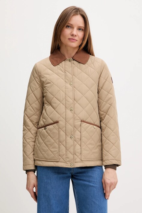 Lauren Ralph Lauren kurtka kolor zielony przejściowa 297P10874