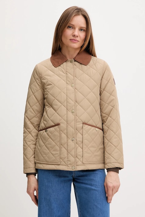 Lauren Ralph Lauren kurtka kolor zielony przejściowa 297P10874